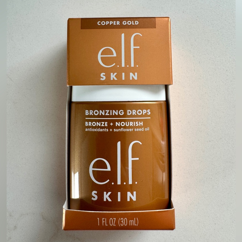 e.l.f. SKIN Bronzing Drops – Copper Gold – NEW in Box!